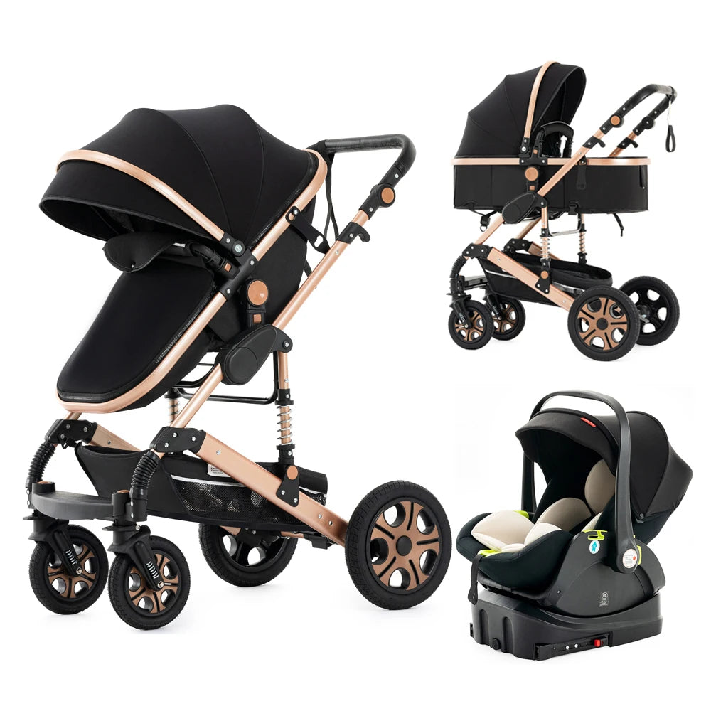 SteAnny Baby Travel System Stroller With Isofix Base