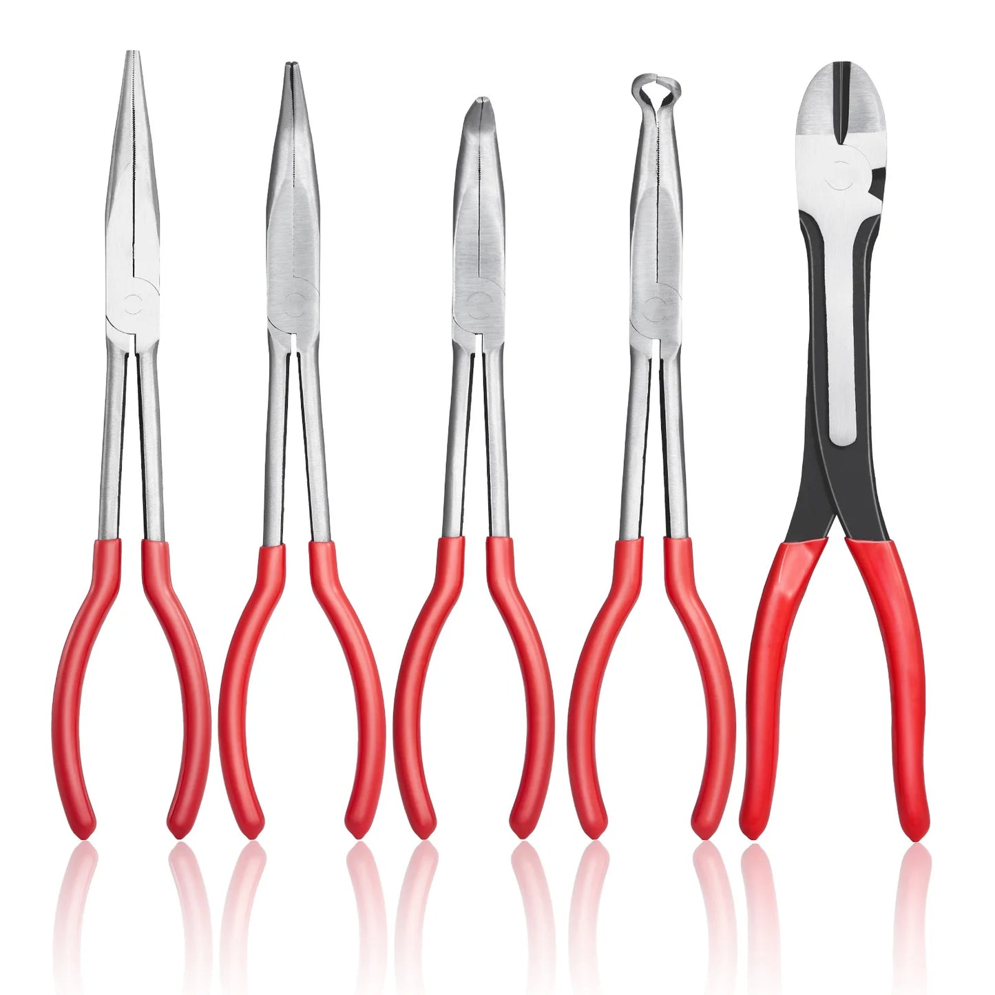 SucceBuy 5 Piece Needle Nose Pliers Set Bent Angles