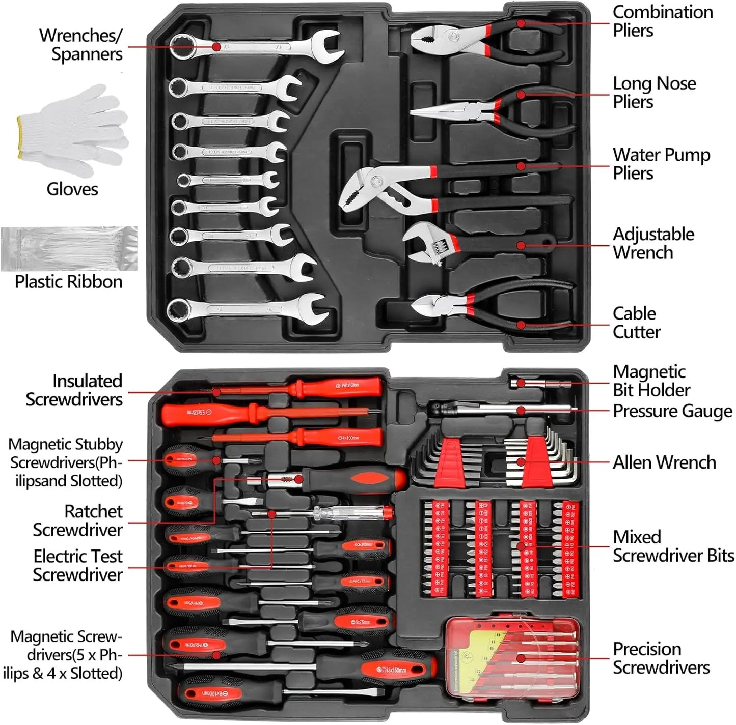 799 Piece Mechanic Tool Set With Trolley Case Repair Toolbox