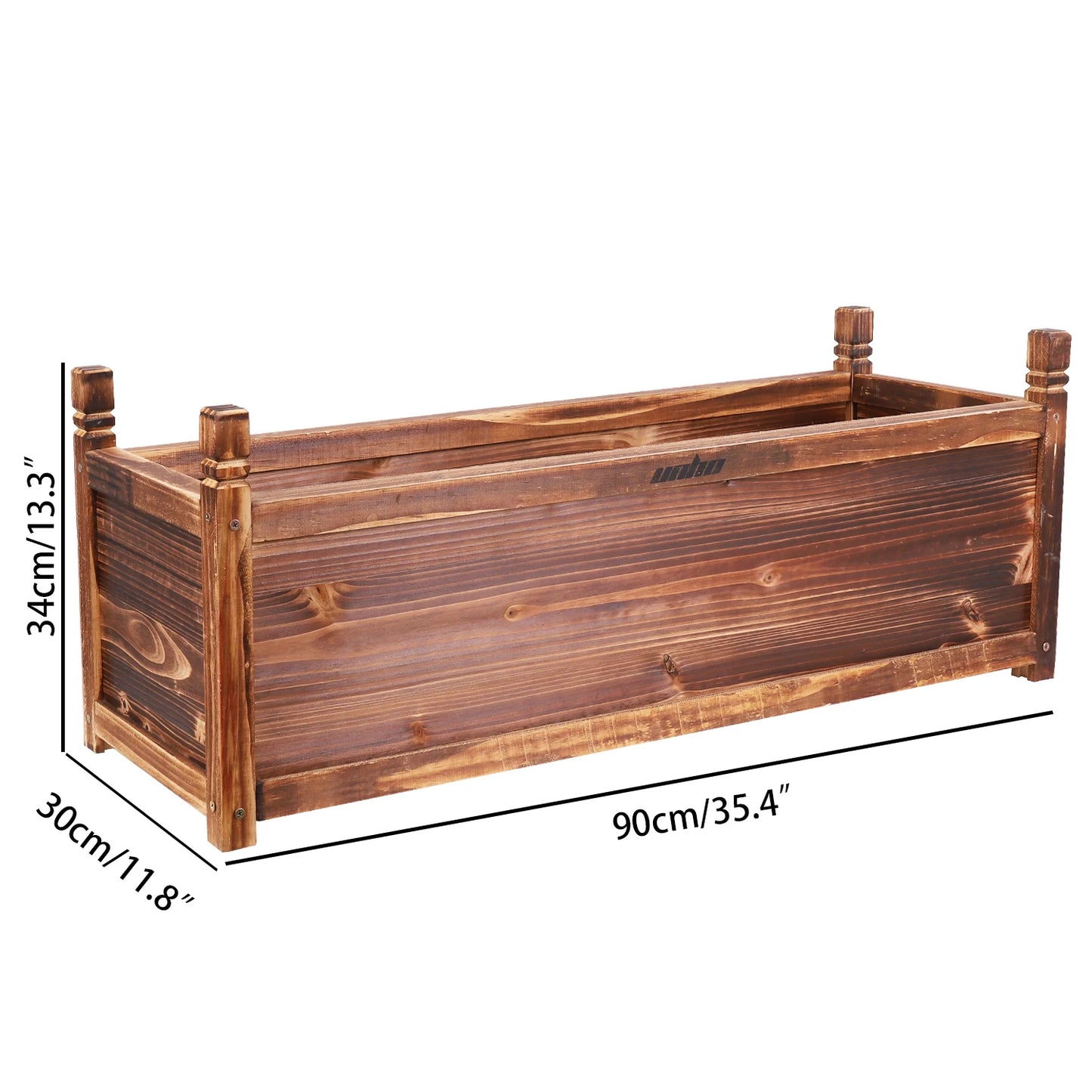 Wooden Raised Flower Bed Planter Box For Indoor Outdoor Gardening
