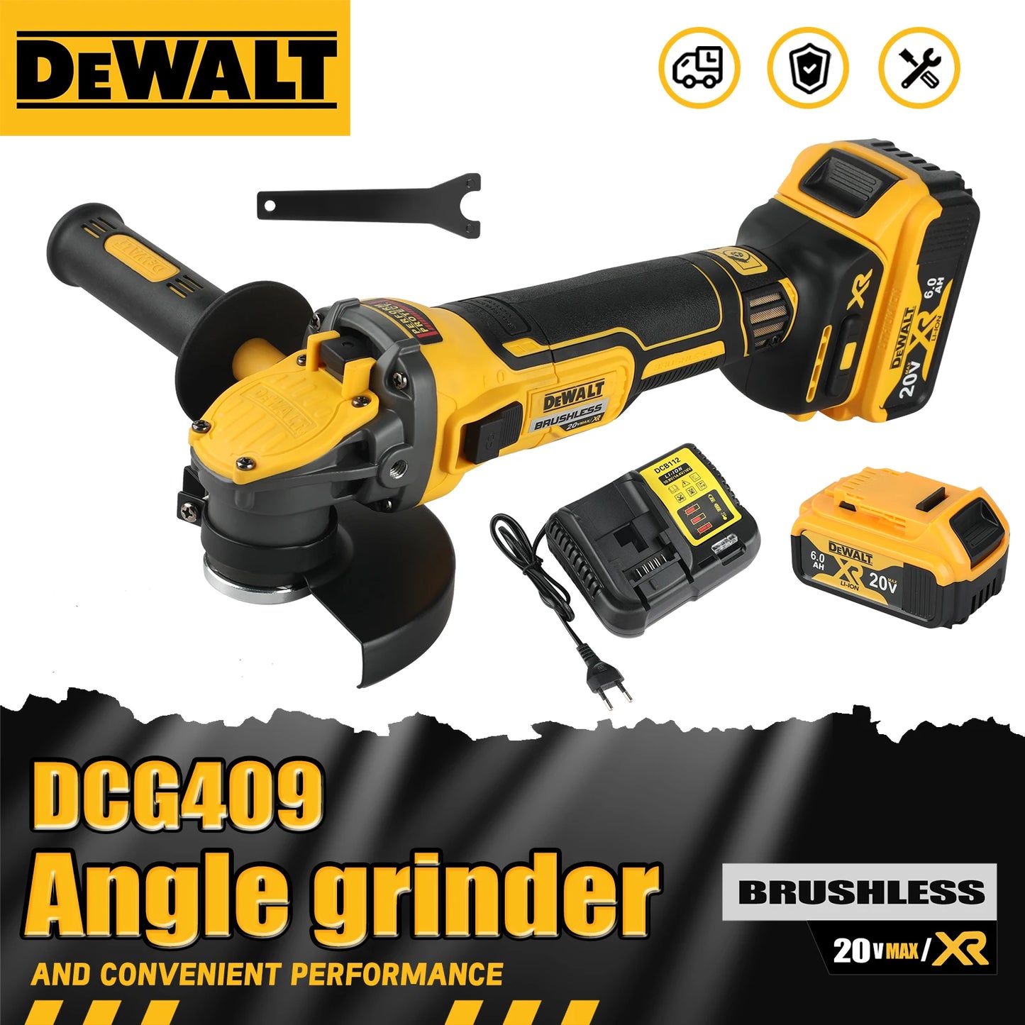 DEWALT DCG409B 20V MAX Brushless Cordless Angle Grinder Bare Tool