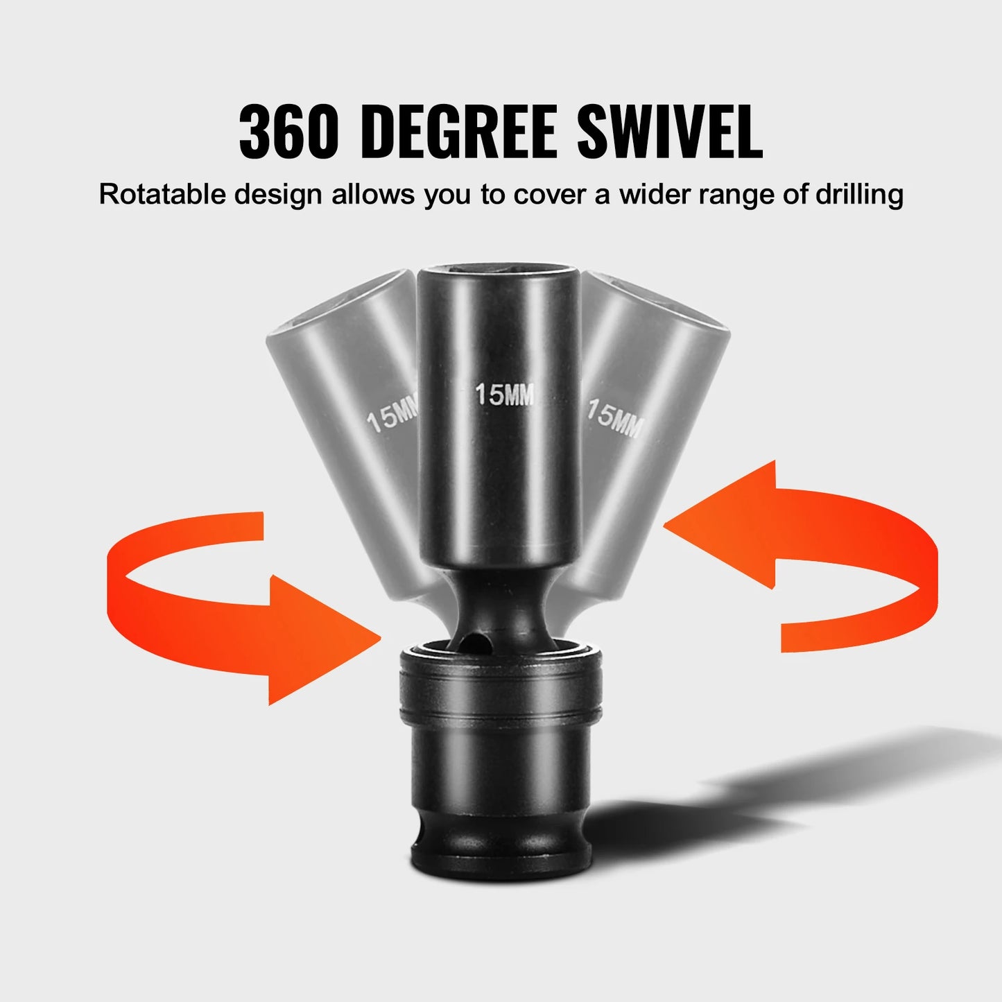 SucceBuy 360 Degree Swivel Impact Socket Set 14 Piece