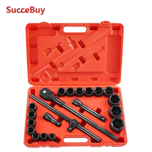 SucceBuy Impact Socket Set SAE CrV Alloy Steel Storage Case