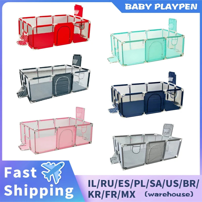 IMBABY Playpen Safe Yard For Kids Indoor Outdoor Play Area