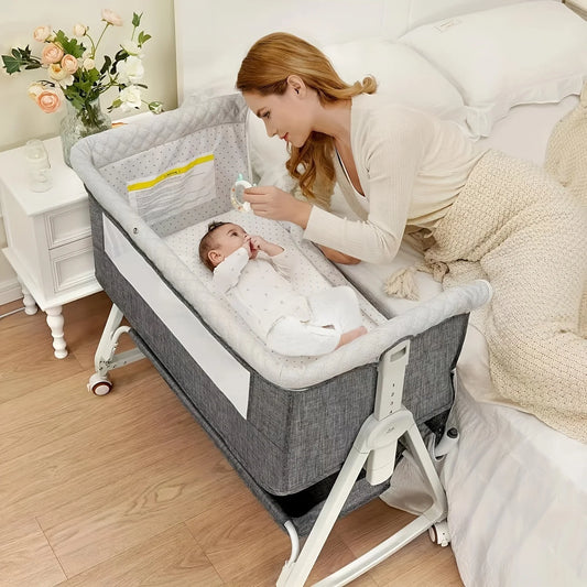 Baby Bassinet Bedside Sleeper 3 In 1 With Wheels Portable