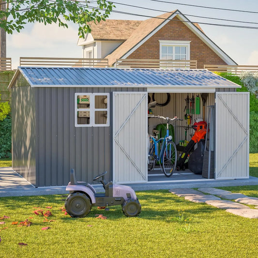 Heavy Duty Metal Storage Shed With Floor Frame And Window