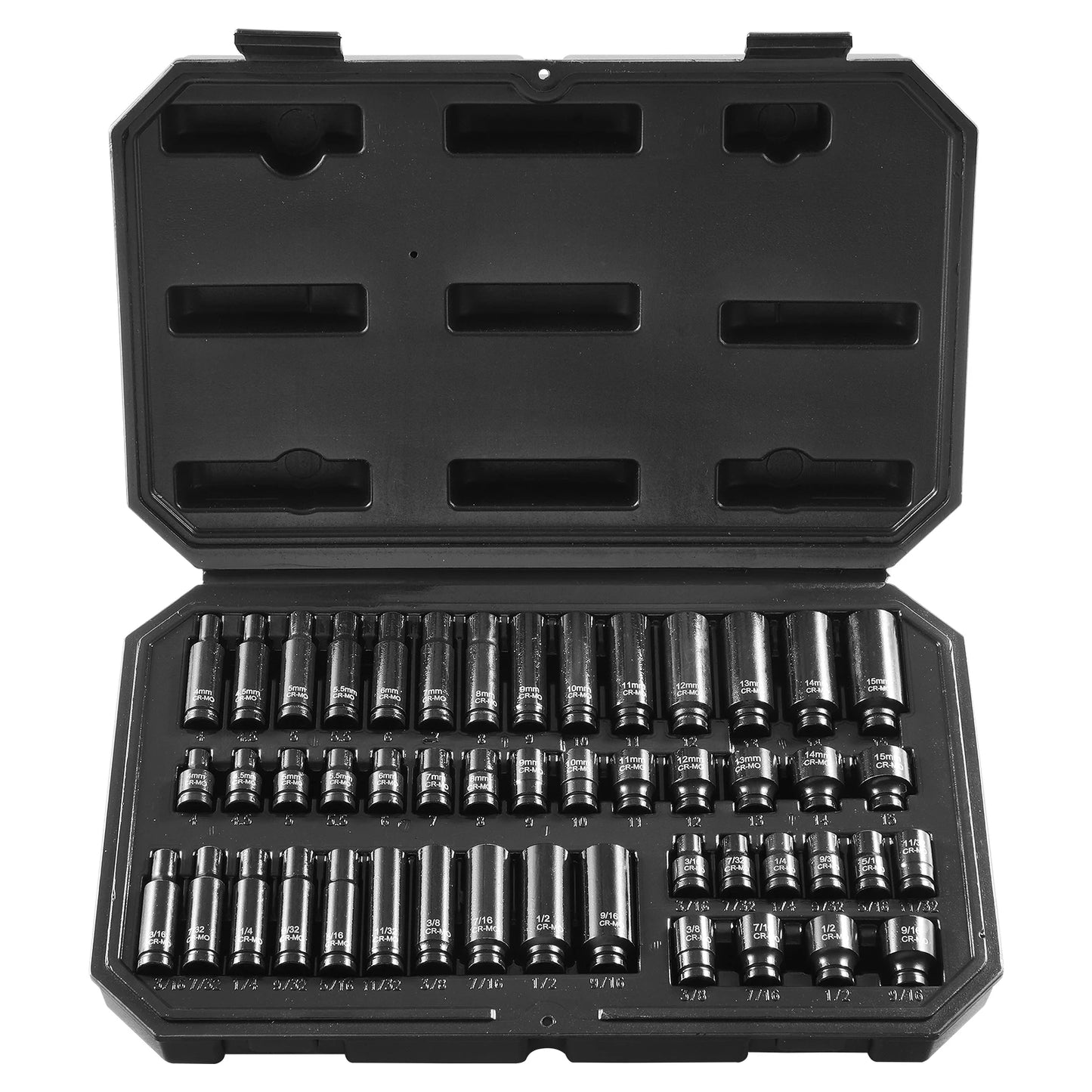 SucceBuy Drive Impact Socket Set 48-Piece Cr-Mo Alloy Steel