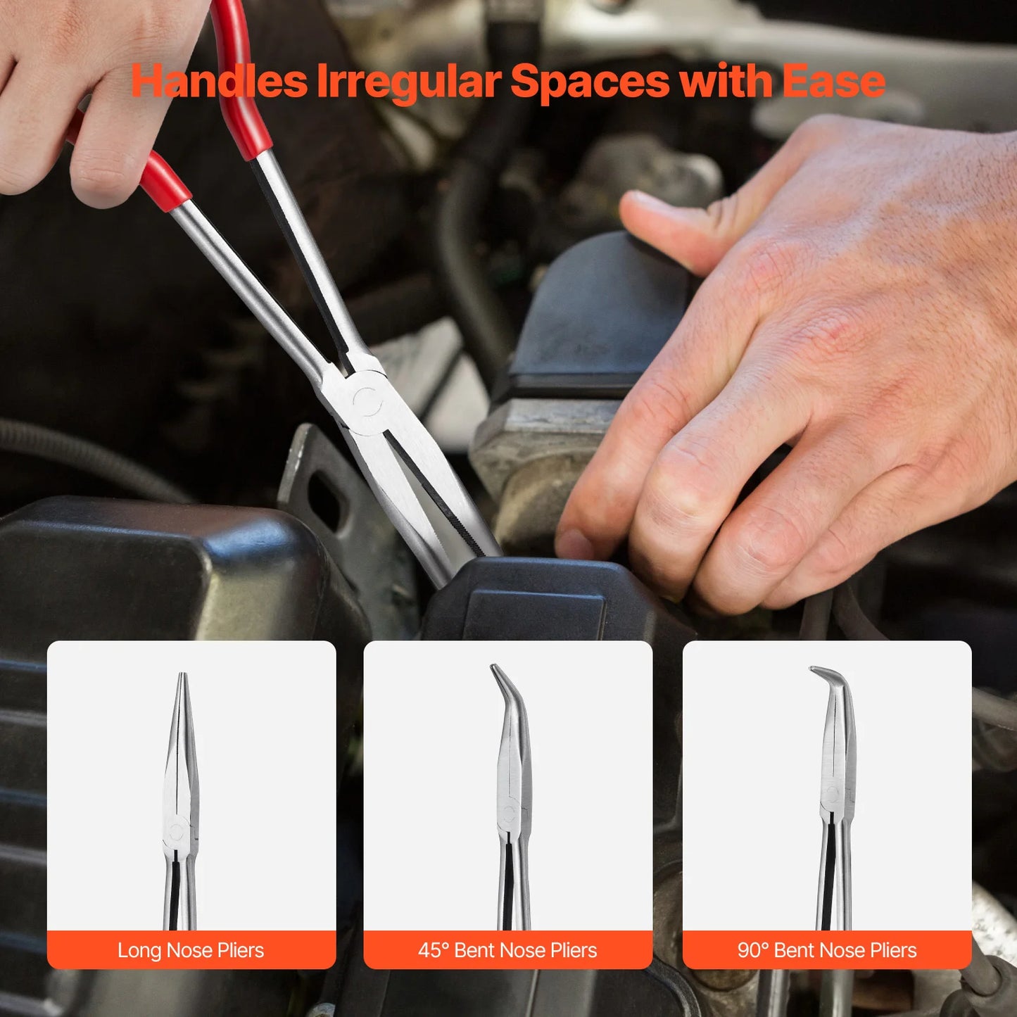 SucceBuy 5 Piece Needle Nose Pliers Set Bent Angles