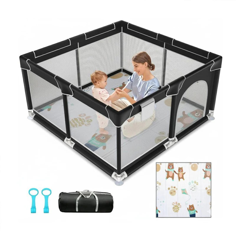 Baby Playpen 360 Degree Safety Fence Portable Play Area
