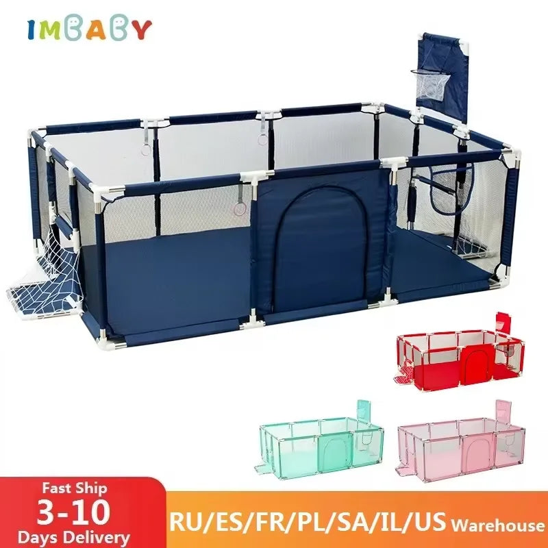 IMBABY Playpen Safe Yard For Kids Indoor Outdoor Play Area