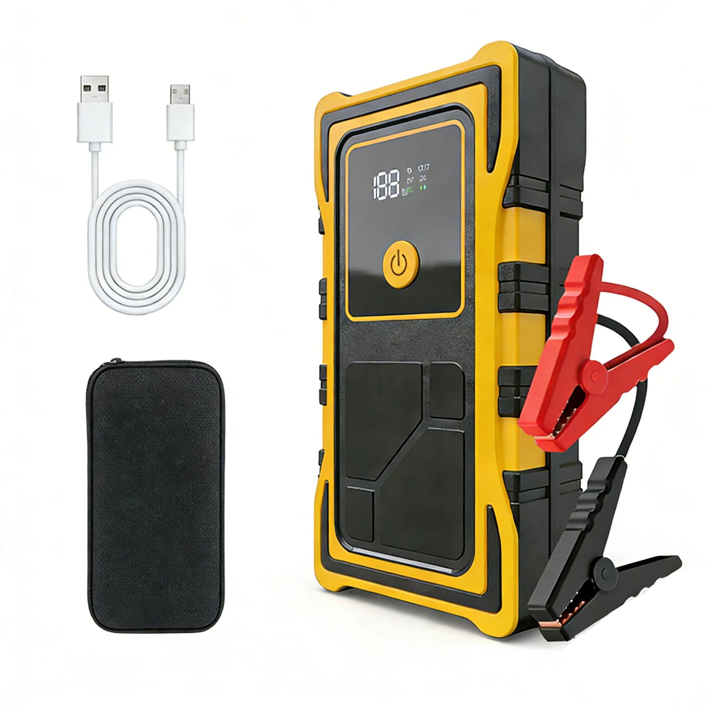 Portable Jump Starter 7000A Peak Current With Smart Clamp Emergency Power