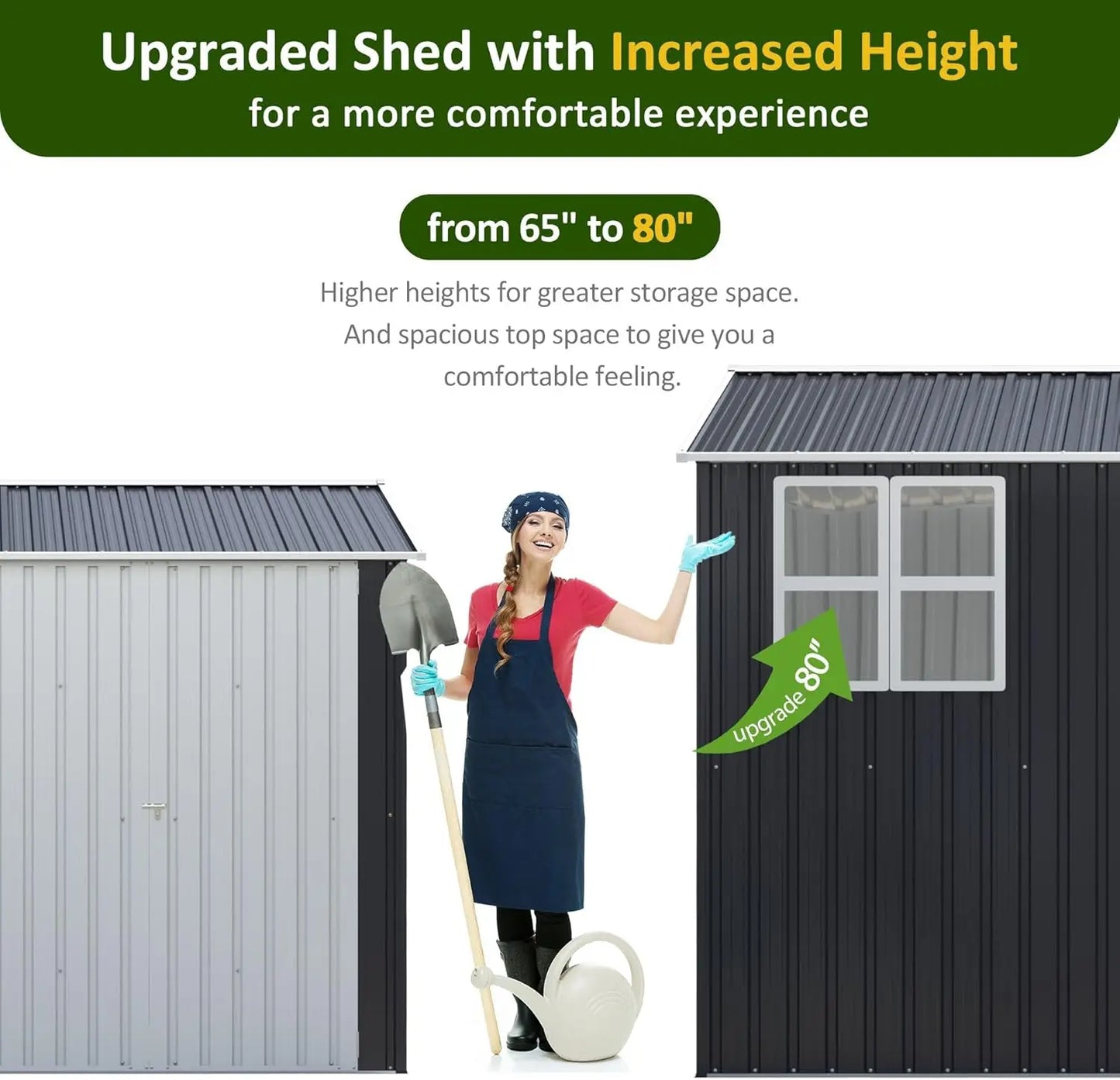 Outdoor Storage Shed Large Metal Tool Sheds With Lockable Doors