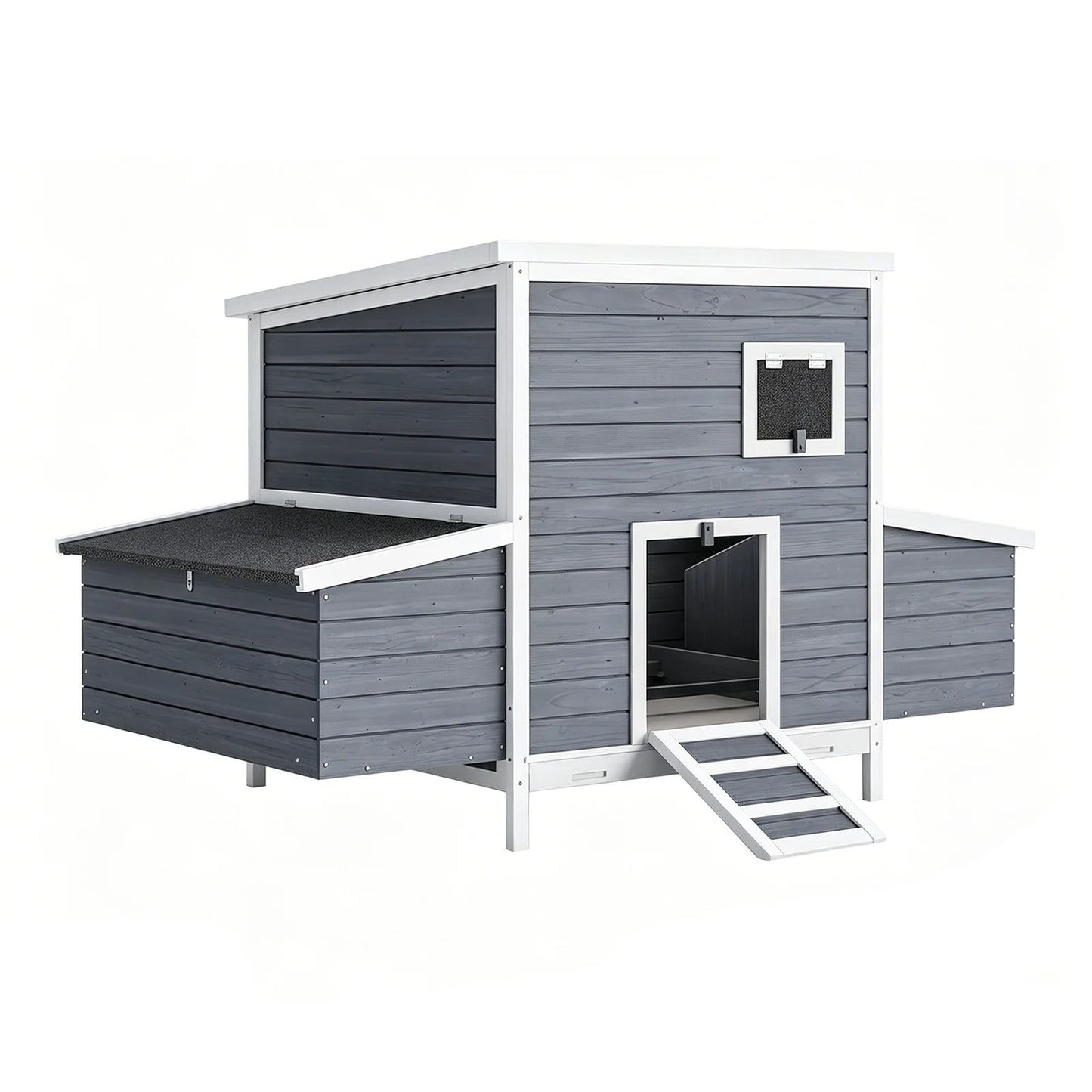 DishyKooker Backyard Chicken Coop For 4-6 Hens With Nesting Box