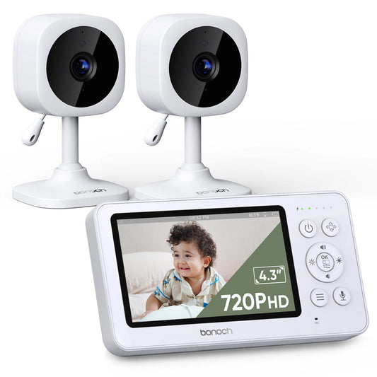 Bonoch Dual 720p Baby Monitor With VOX Audio Night Vision