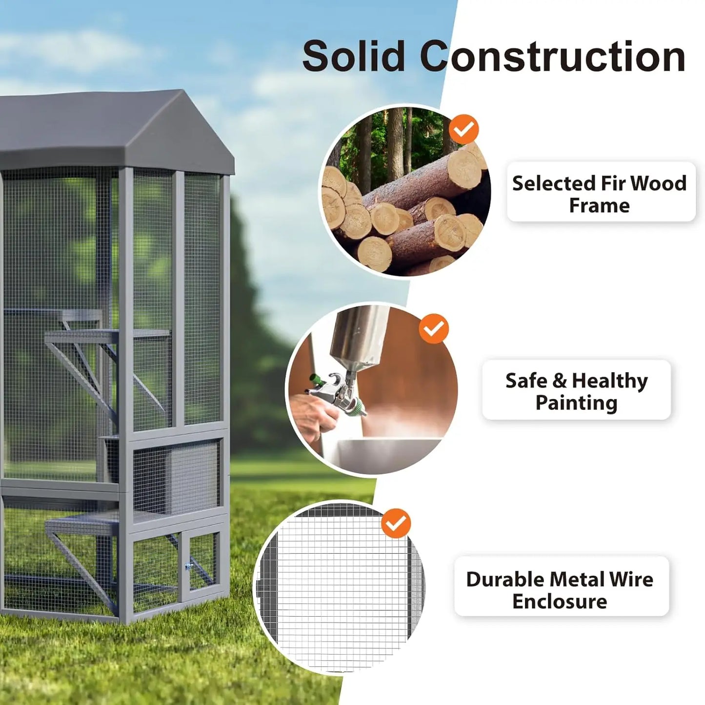 Walk In Outdoor Cat Enclosure For Multiple Indoor Outdoor Cats