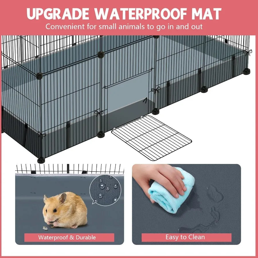 Small Animal Playpen Waterproof Mat For Guinea Pigs Rabbits