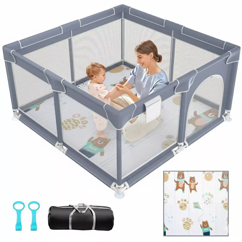 Baby Playpen 360 Degree Safety Fence Portable Play Area