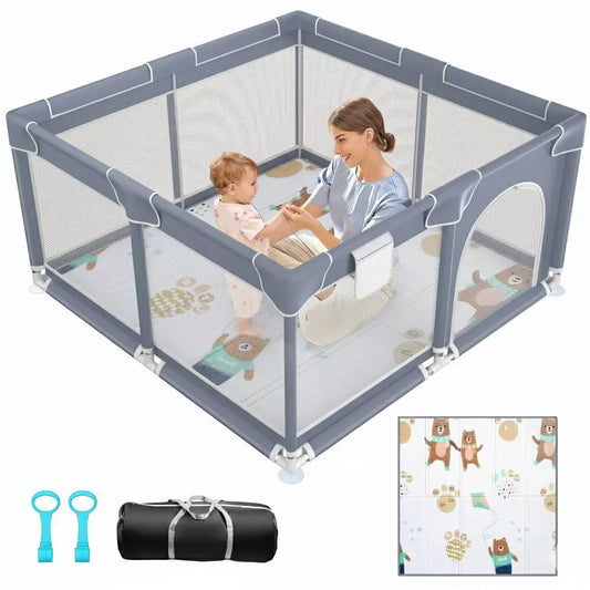 Baby Playpen 360 Degree Safety Fence Portable Play Area