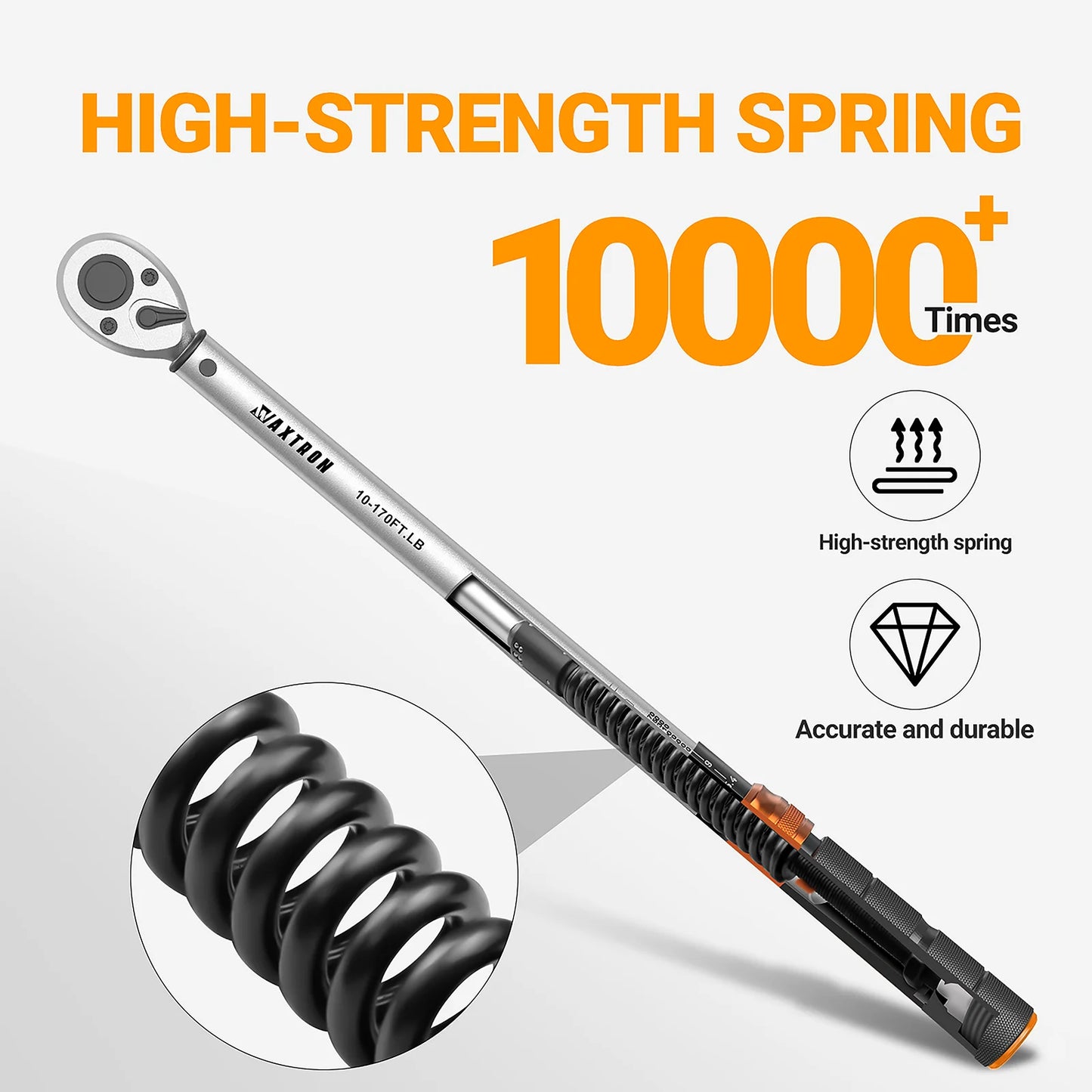 WAXTRON Torque Wrench 1-220 Nm High Precision 3 Drive Sizes