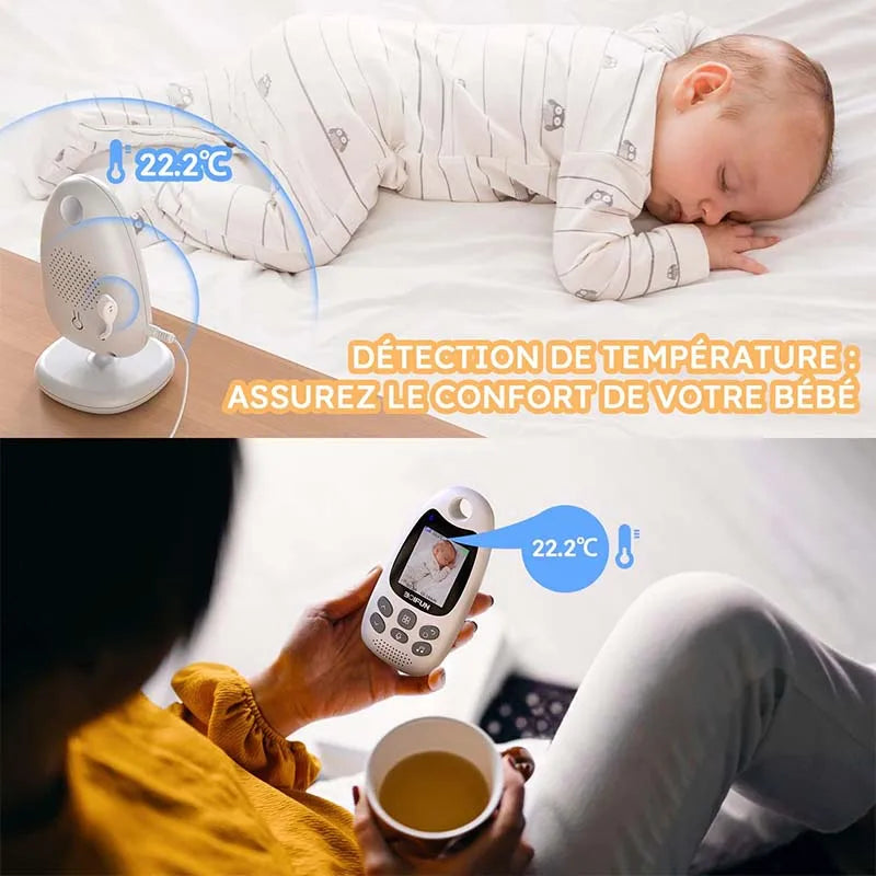 BOIFUN Baby Monitor With Camera 720p Video And Temperature Sensor