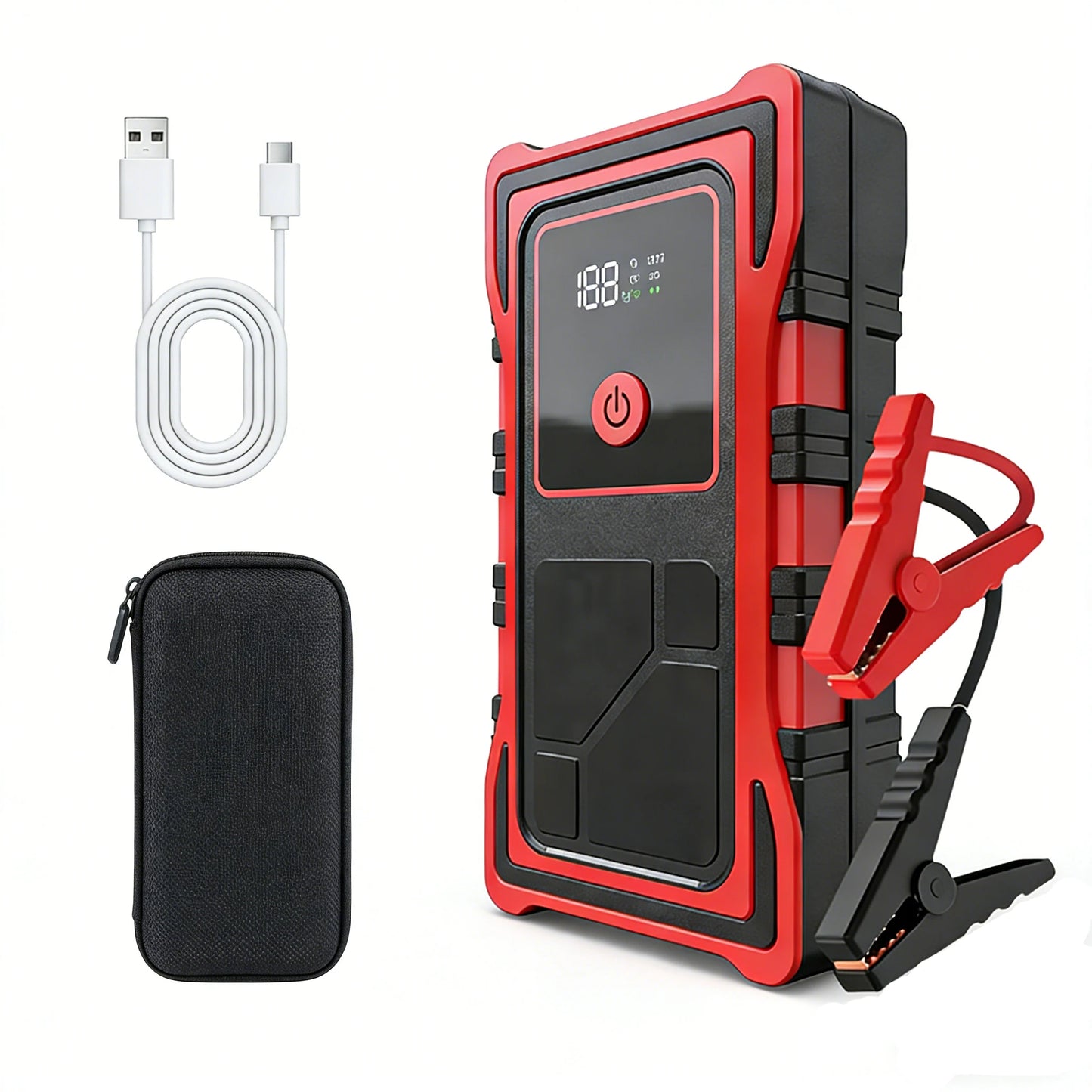 Portable Jump Starter 7000A Peak Current With Smart Clamp Emergency Power