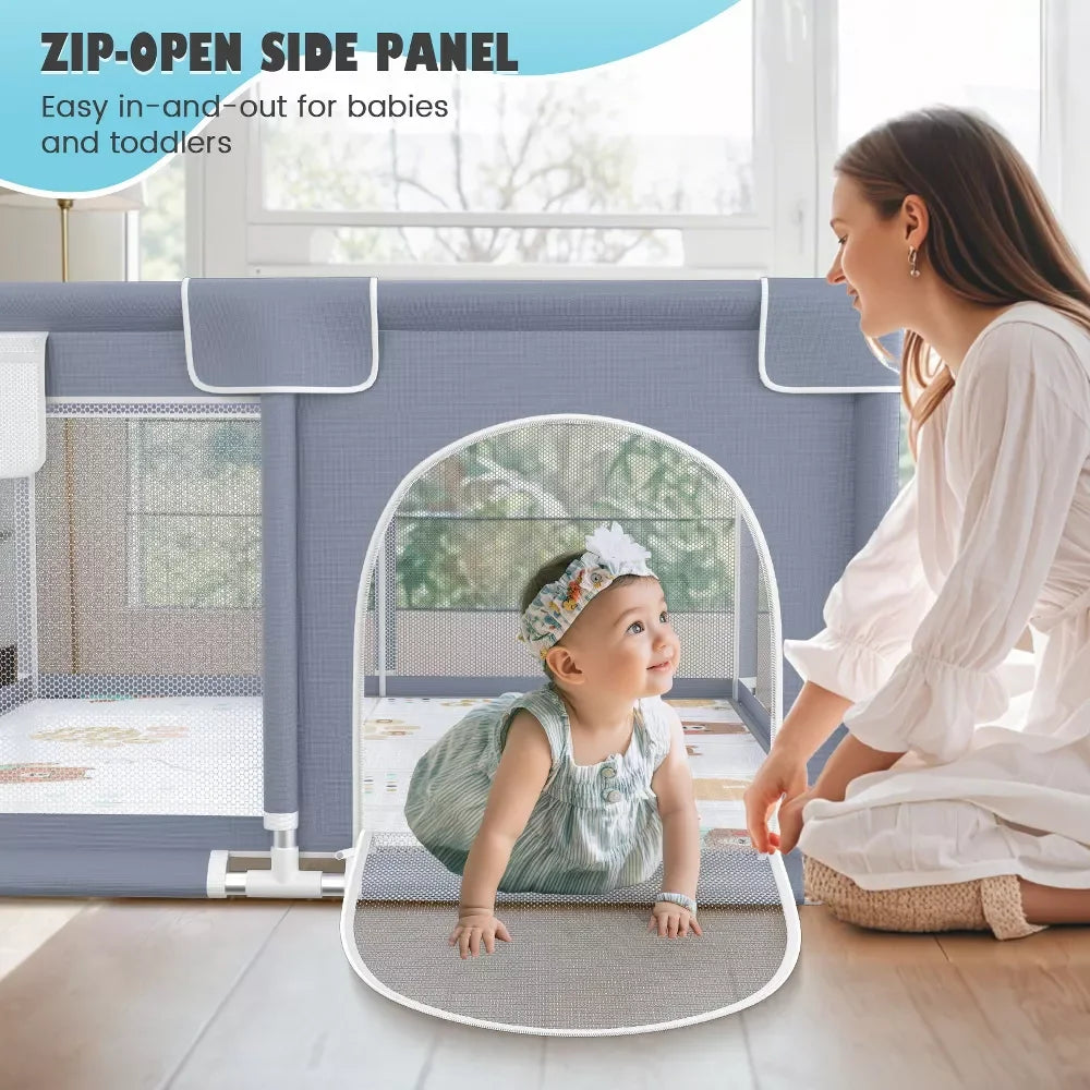 Baby Playpen 360 Degree Safety Fence Portable Play Area