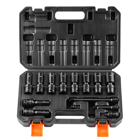 SucceBuy 360 Degree Swivel Impact Socket Set 14 Piece