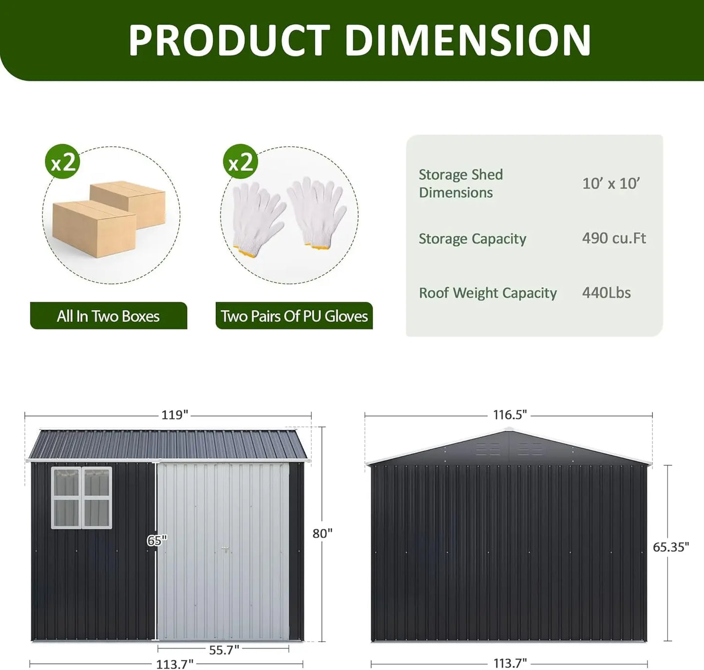Outdoor Storage Shed Large Metal Tool Sheds With Lockable Doors