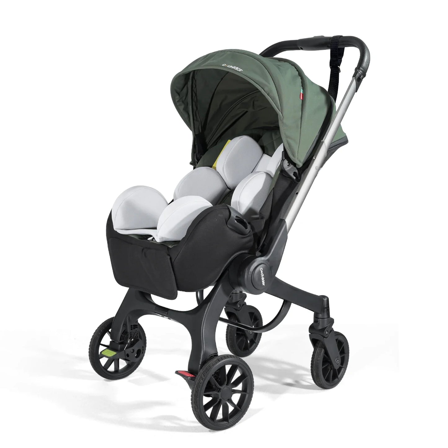 Camping cart, Foldable baby stroller, adjustable backrest, can be pushed in two directions, Suitable for traveling in autumn